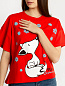 Женская футболка "Oversize" арт. к1242к / Красный