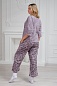Пижама (джемпер и брюки) из кулирки Жасмин / Льняная палитра бордо макс