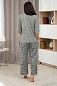 Пижама (джемпер и брюки) из кулирки Жасмин / Льняная палитра хаки макси