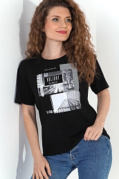 Женская футболка Вита / Черная