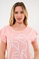 Костюм из футболки и шорт из кулирки Алиса / Розовый